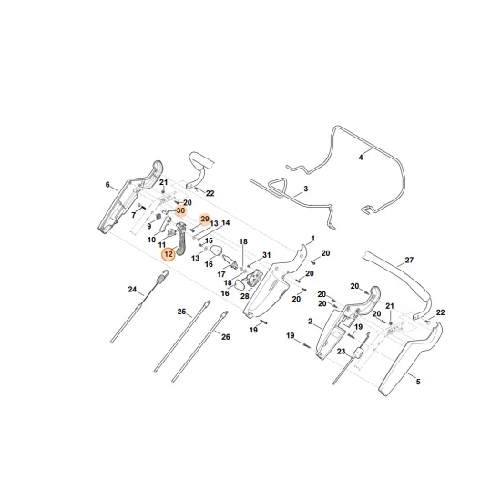STIHL   Dźwignia włączająca kompl. 6375 760 1590